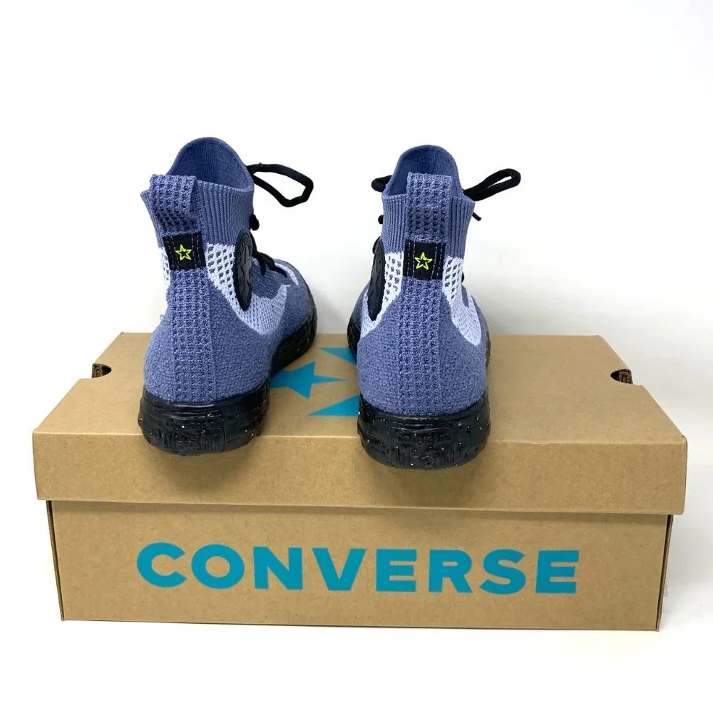 💖MEGA SALE💖Converse Ctas Crater Black Blue White High Women Shoe Knit 172032C